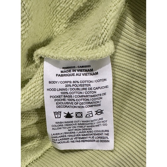 Nike NSW Air Fleece Hoodie Pullover Cropped Women's Size XXL Lime Green - Picture 6 of 10